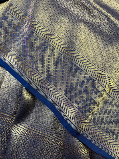 GOLD KATAN TISSUE PURE HANDLOOM BANARASI SAREE