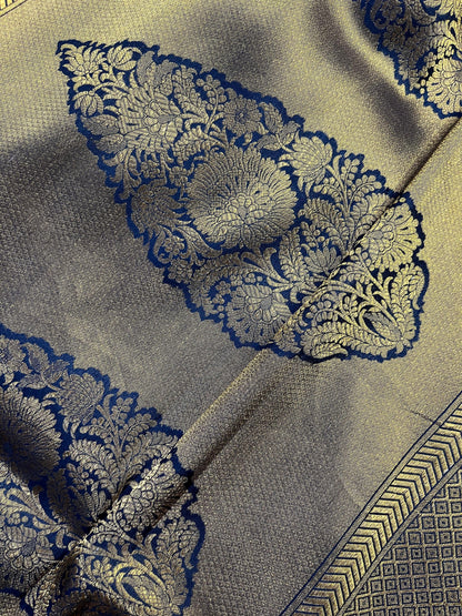 GOLD KATAN TISSUE PURE HANDLOOM BANARASI SAREE
