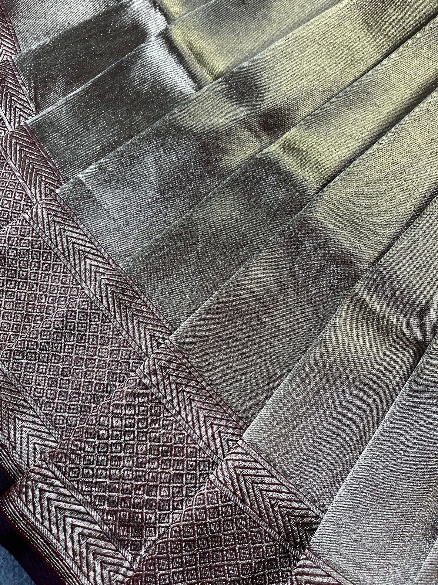 MARRON ROSE GOLD KATAN TISSUE PURE HANDLOOM BANARASI SAREE