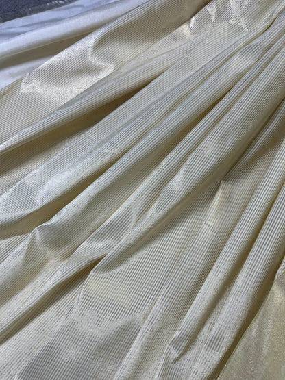 IVORY TISSUE SILK PURE HANDLOOM PAITHANI SAREE