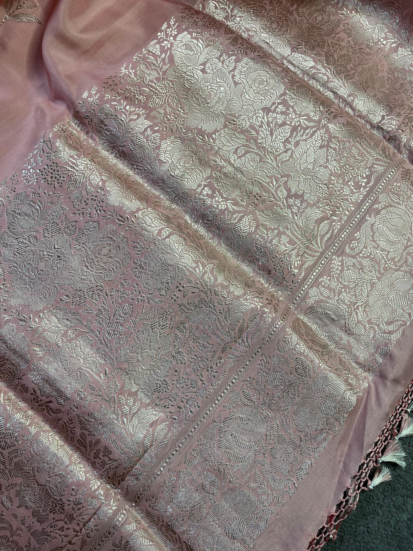 PINK DOUBLE SILK PURE HANDLOOM BANARASI SAREE