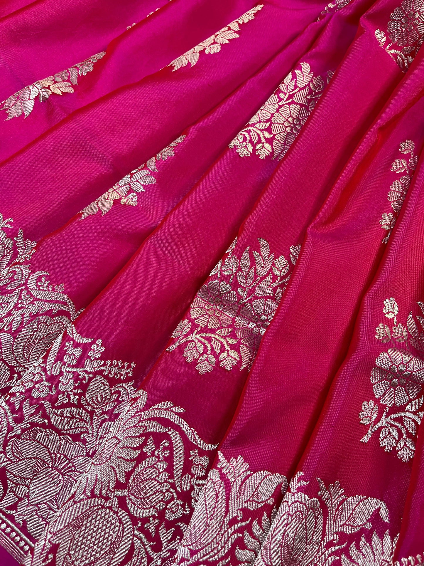 PINK DOUBLE SILK PURE HANDLOOM BANARASI SAREE