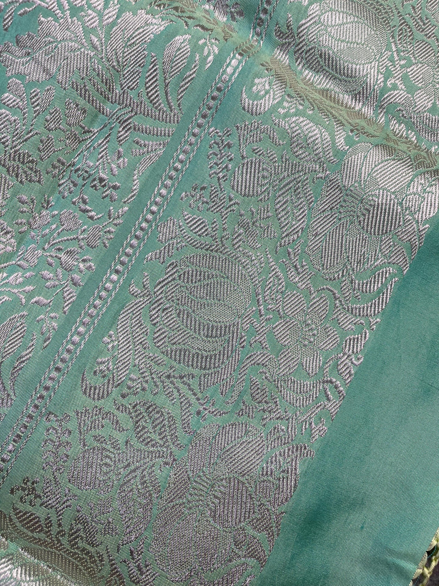 SEA GREEN DOUBLE SILK PURE HANDLOOM BANARASI SAREE
