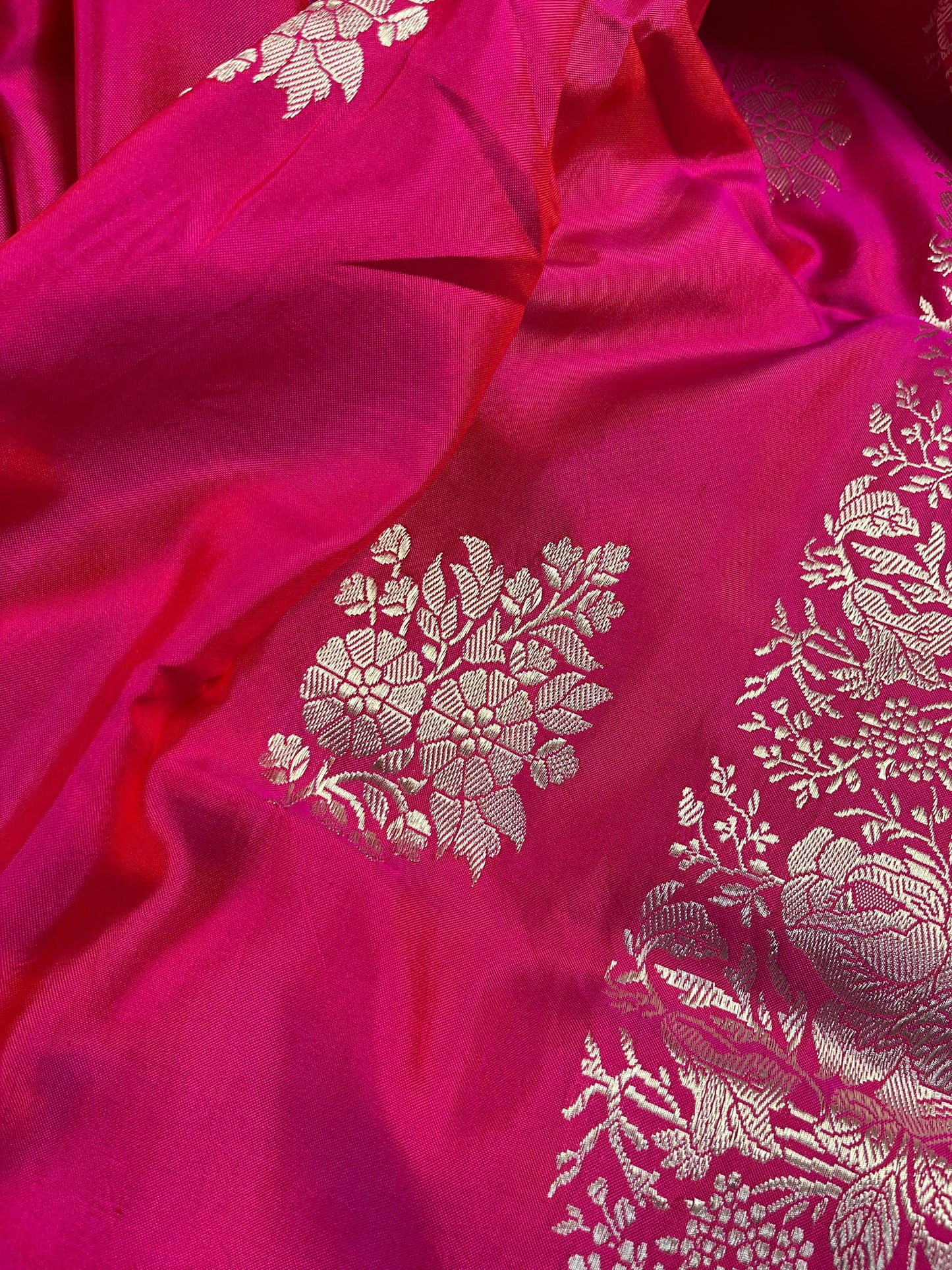 PINK DOUBLE SILK PURE HANDLOOM BANARASI SAREE