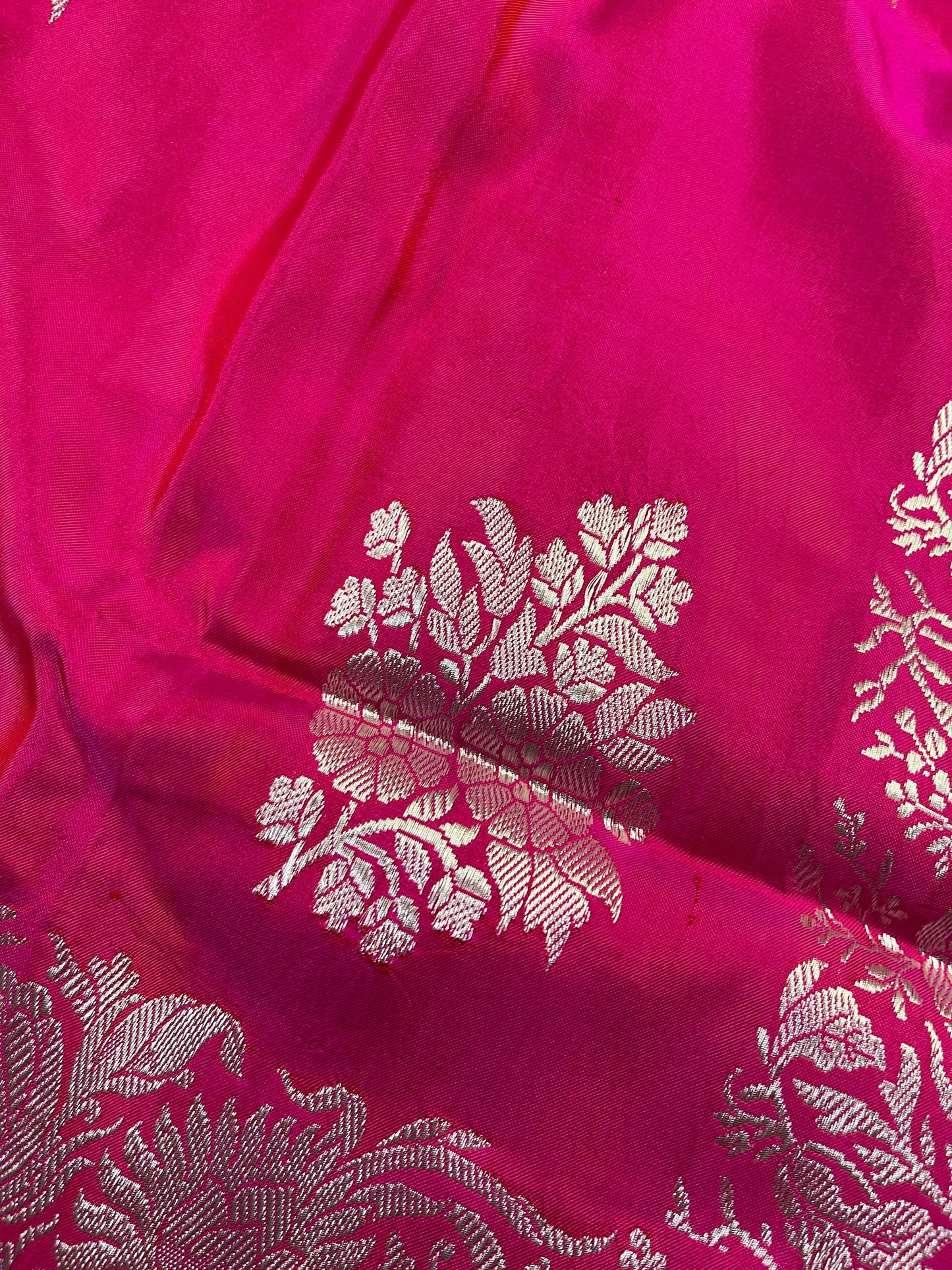 PINK DOUBLE SILK PURE HANDLOOM BANARASI SAREE