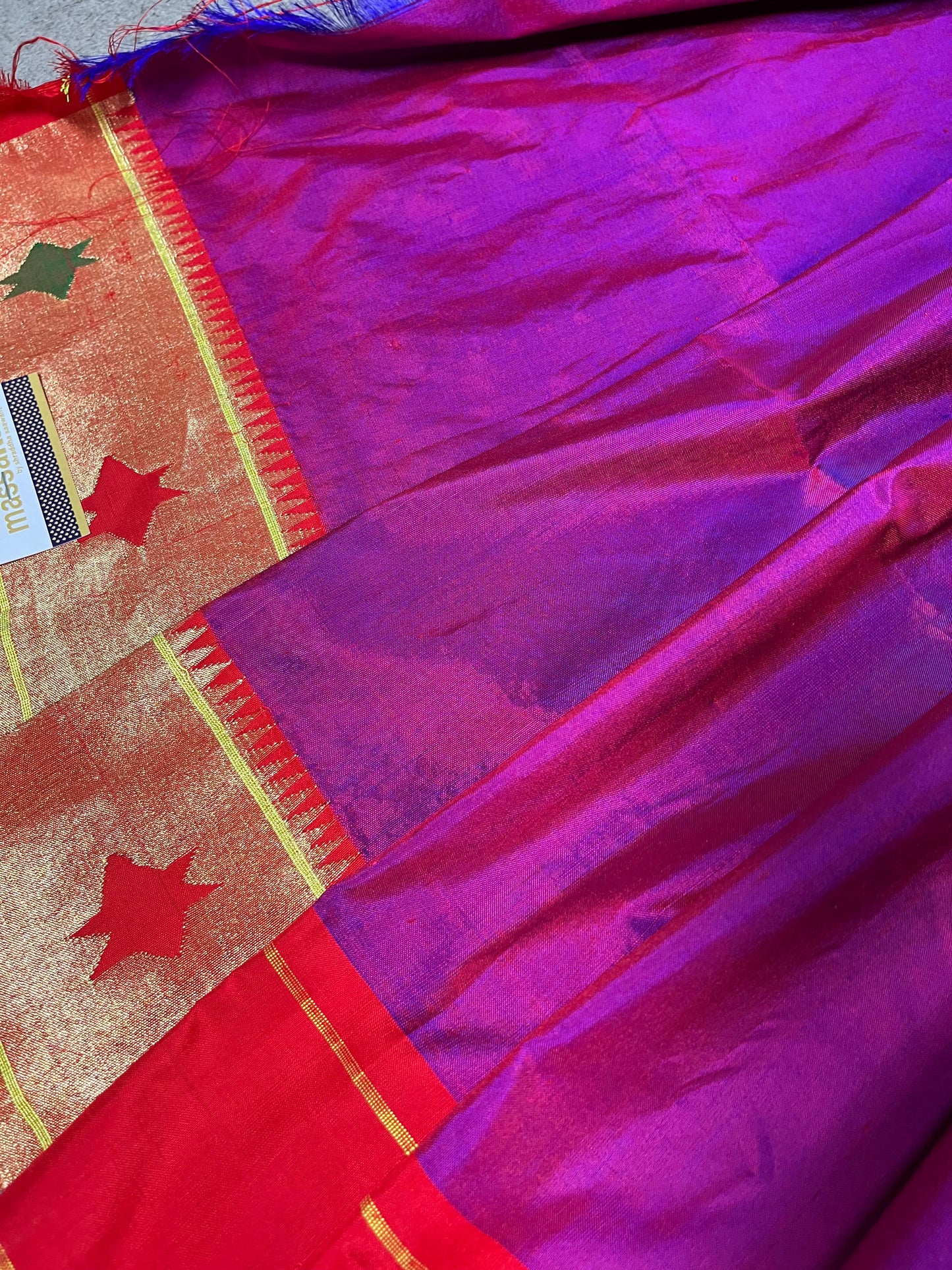 PURPLE SILK PURE HANDLOOM PAITHANI SAREE