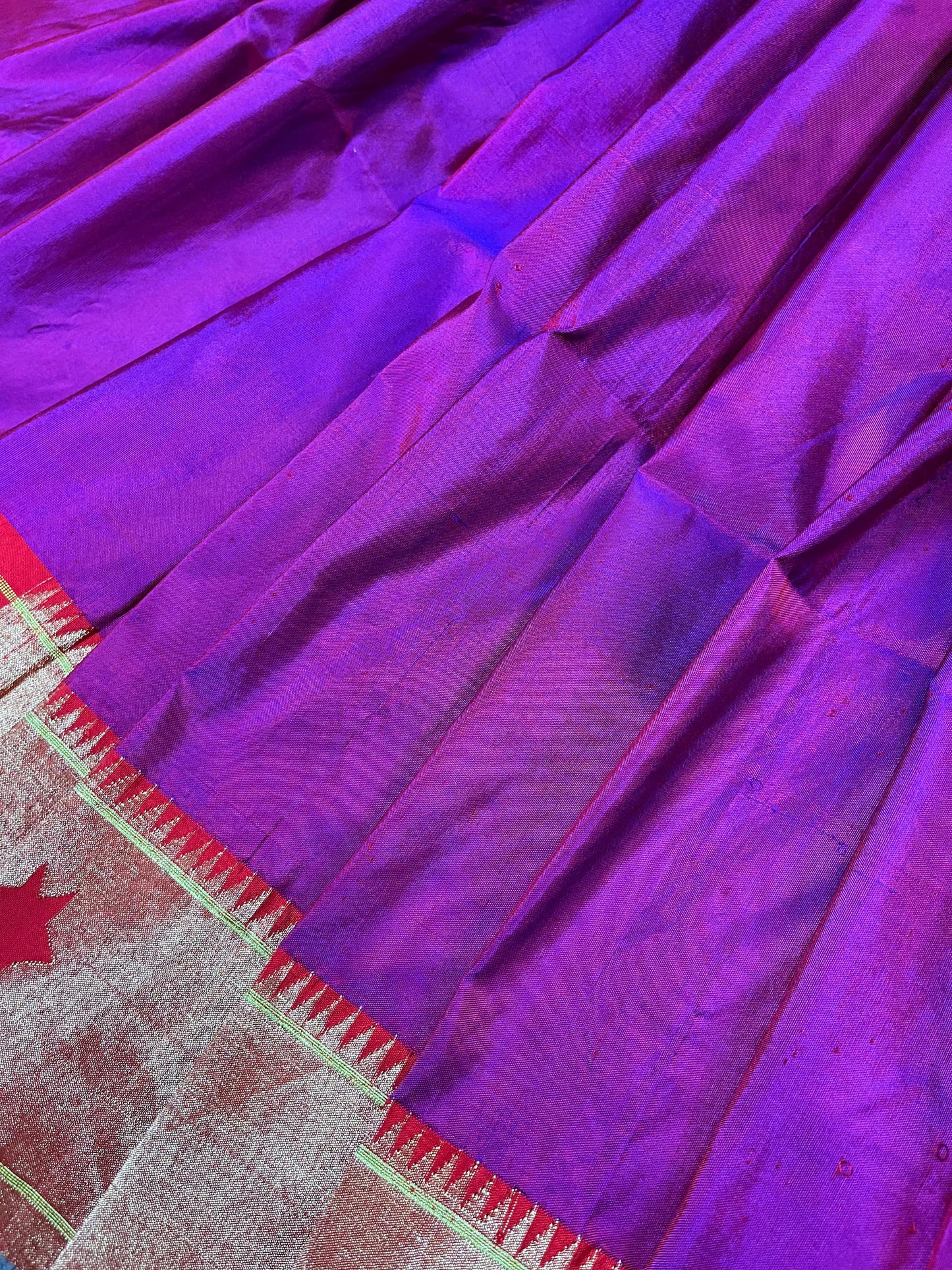 PURPLE SILK PURE HANDLOOM PAITHANI SAREE