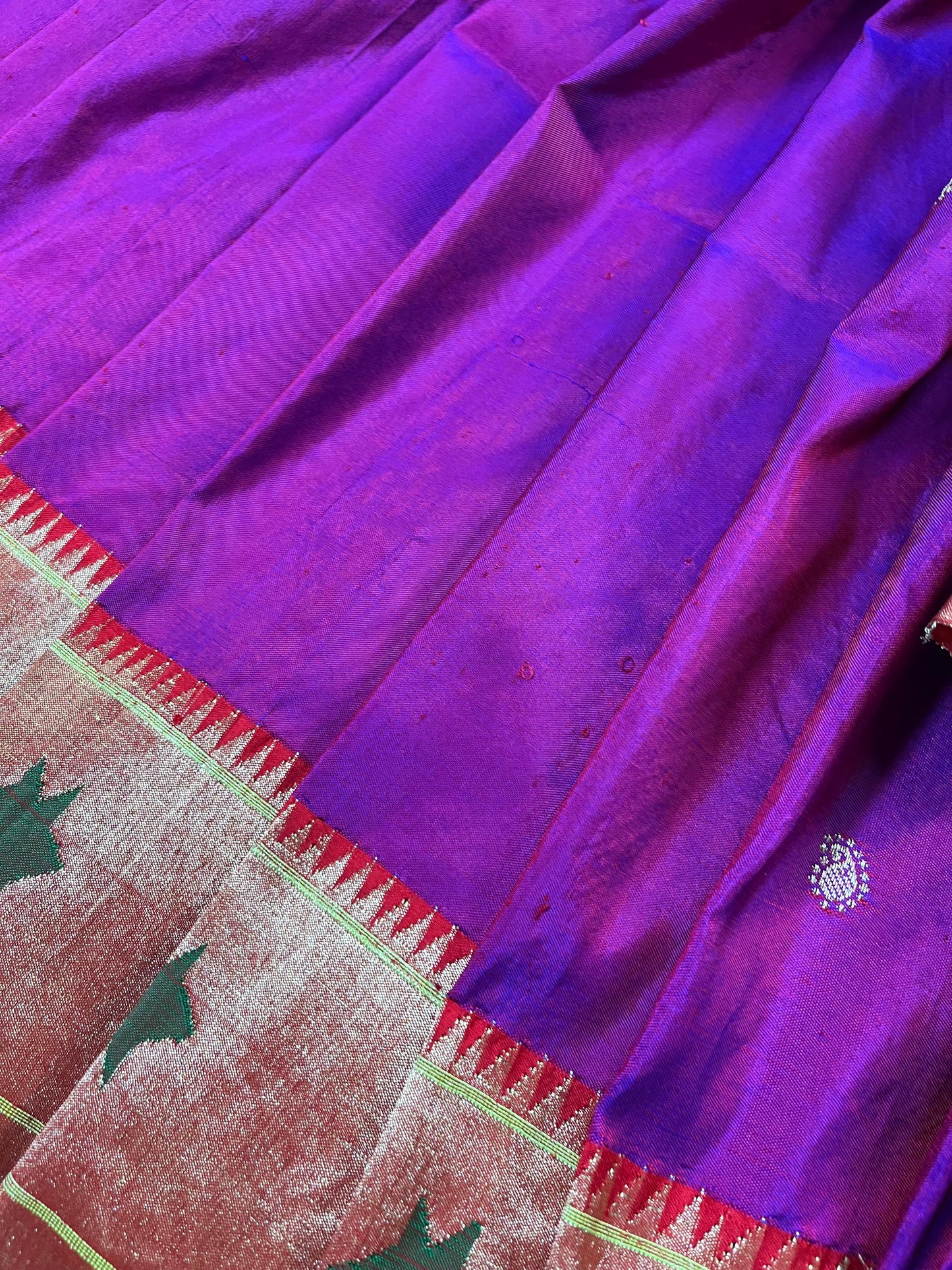 PURPLE SILK PURE HANDLOOM PAITHANI SAREE