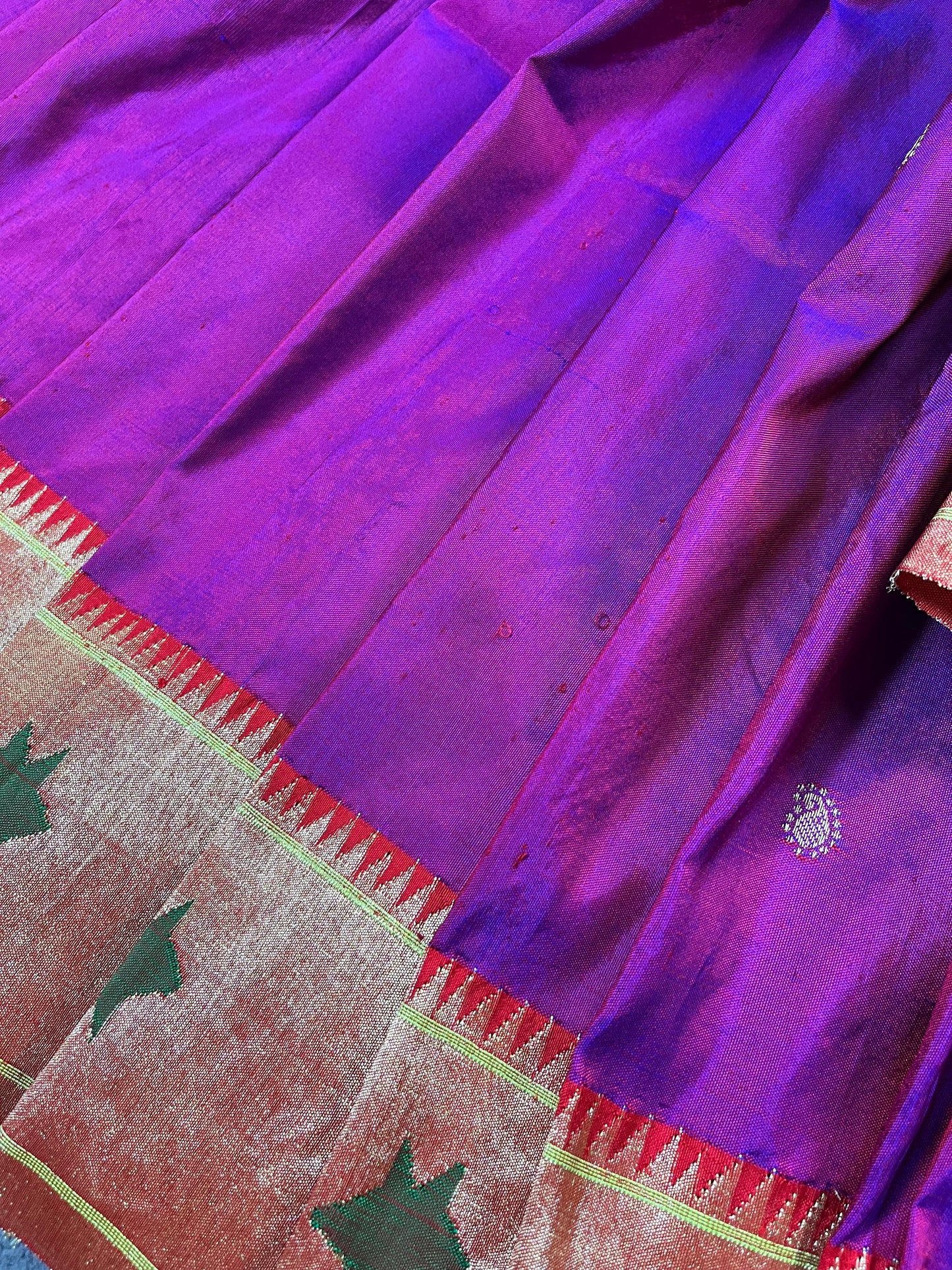PURPLE SILK PURE HANDLOOM PAITHANI SAREE