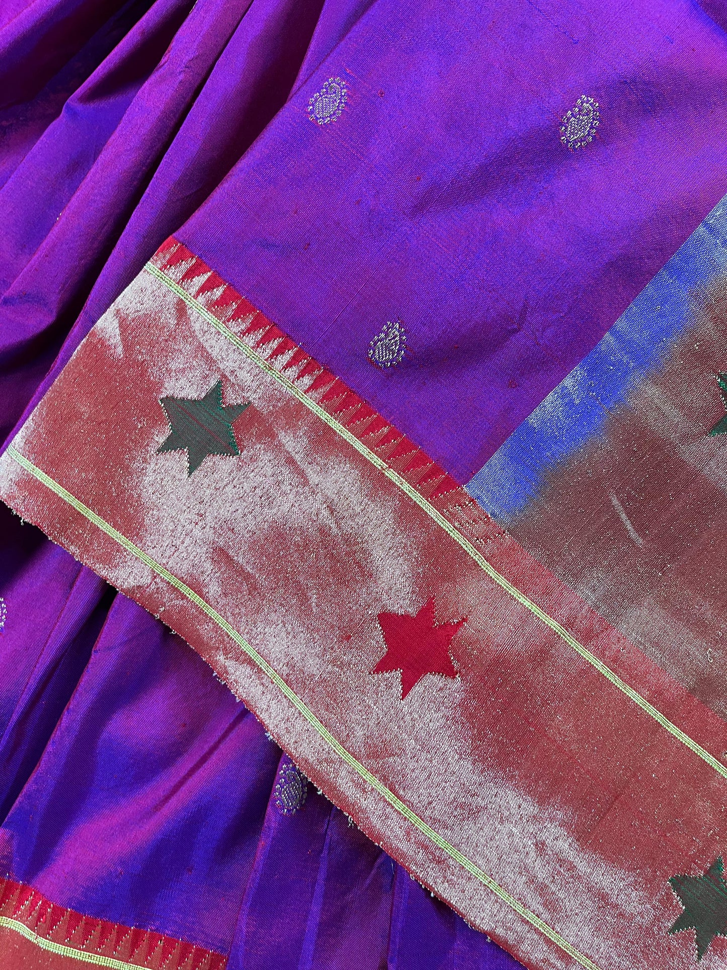PURPLE SILK PURE HANDLOOM PAITHANI SAREE