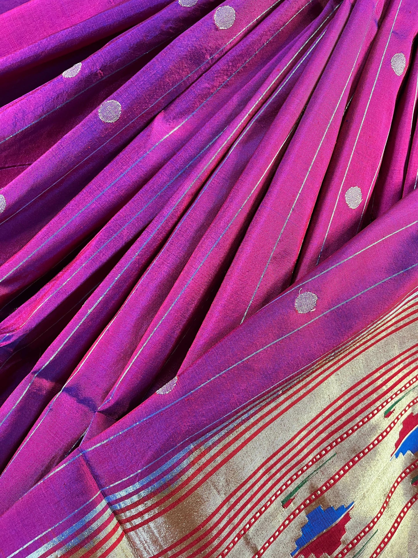 PURPLE SILK PURE HANDLOOM PAITHANI SAREE