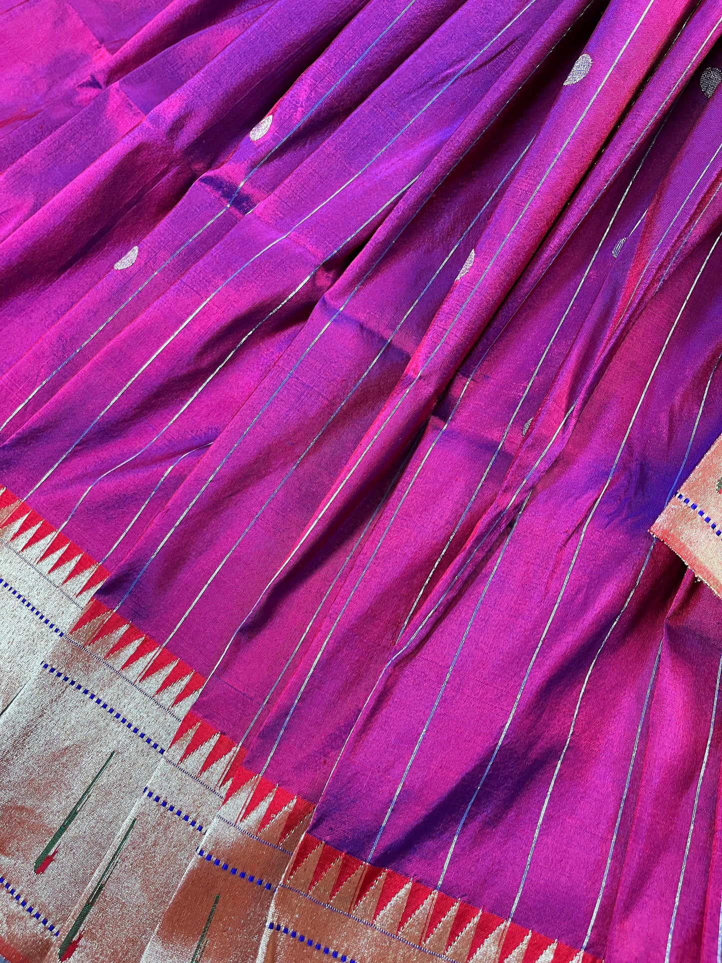 PURPLE SILK PURE HANDLOOM PAITHANI SAREE