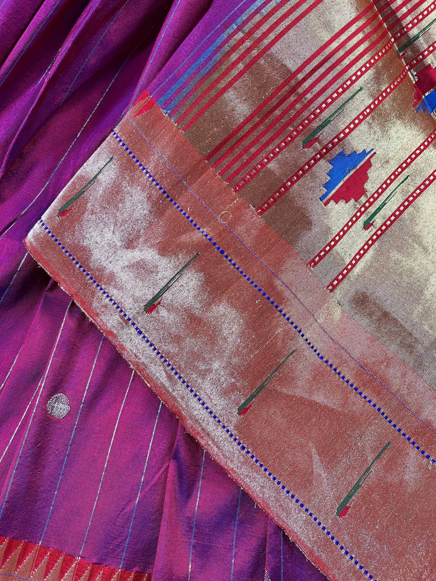 PURPLE SILK PURE HANDLOOM PAITHANI SAREE