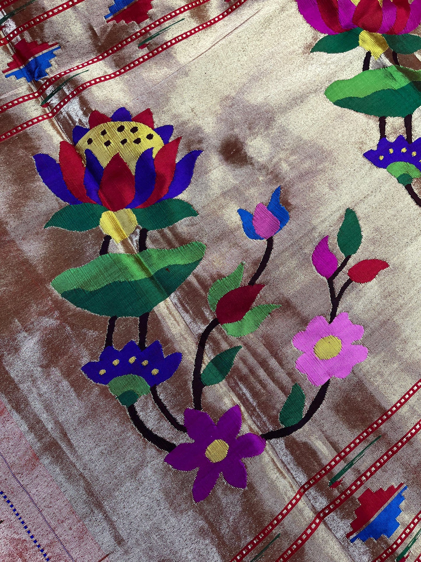PURPLE SILK PURE HANDLOOM PAITHANI SAREE