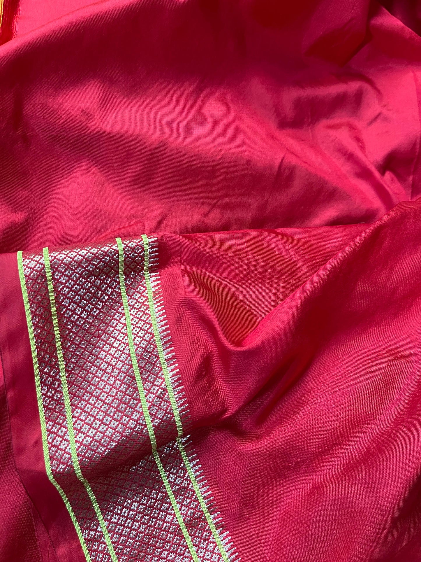 ORANGE SILK PURE HANDLOOM PAITHANI SAREE