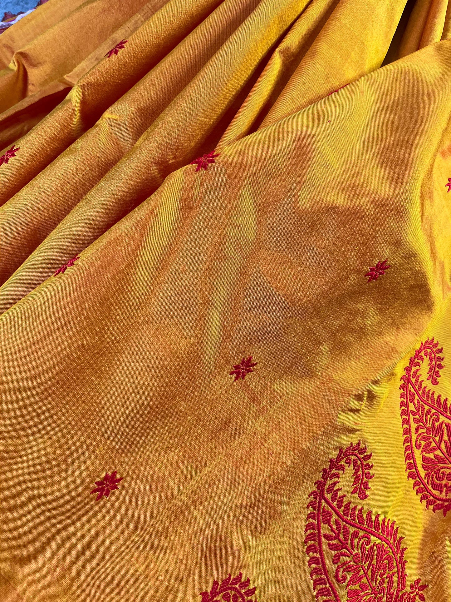 ORANGE SILK PURE HANDLOOM PAITHANI SAREE
