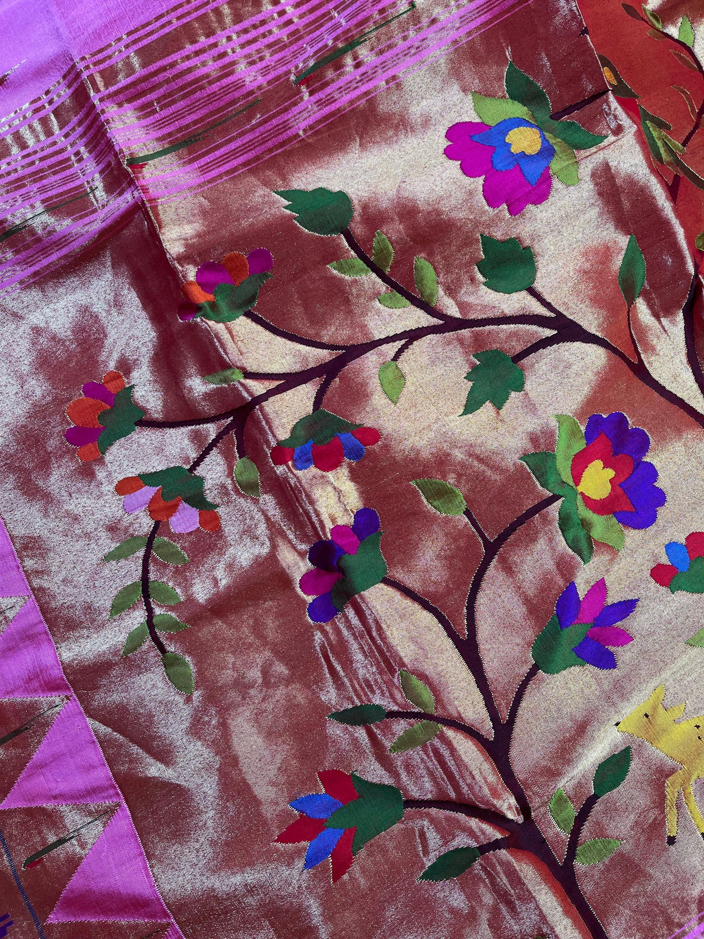 PINK SILK PURE HANDLOOM PAITHANI SAREE