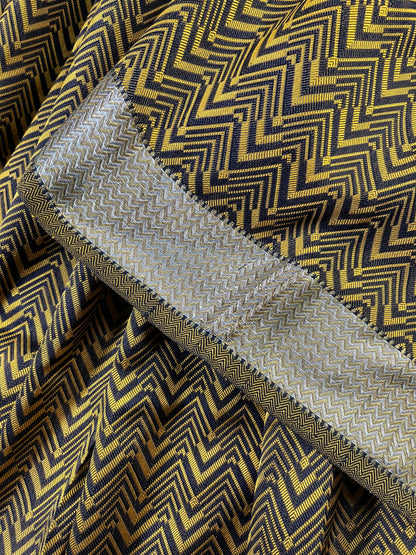 BLACK AND YELLOW SILK PURE HANDLOOM DO RUKHI BANARASI SAREE