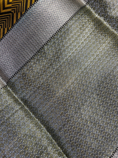 BLACK AND YELLOW SILK PURE HANDLOOM DO RUKHI BANARASI SAREE