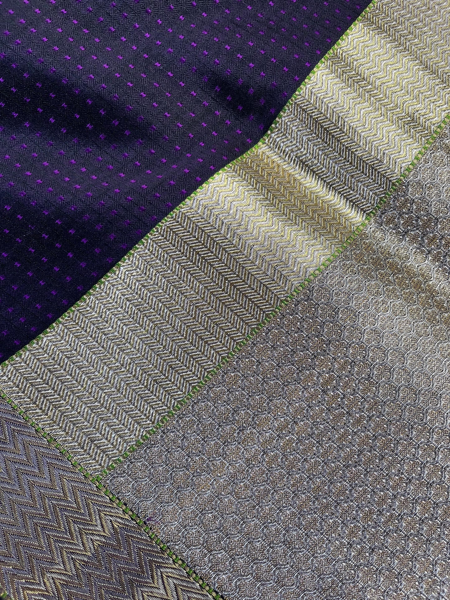 PURPLE BLACK SILK PURE HANDLOOM DO RUKHI BANARASI SAREE
