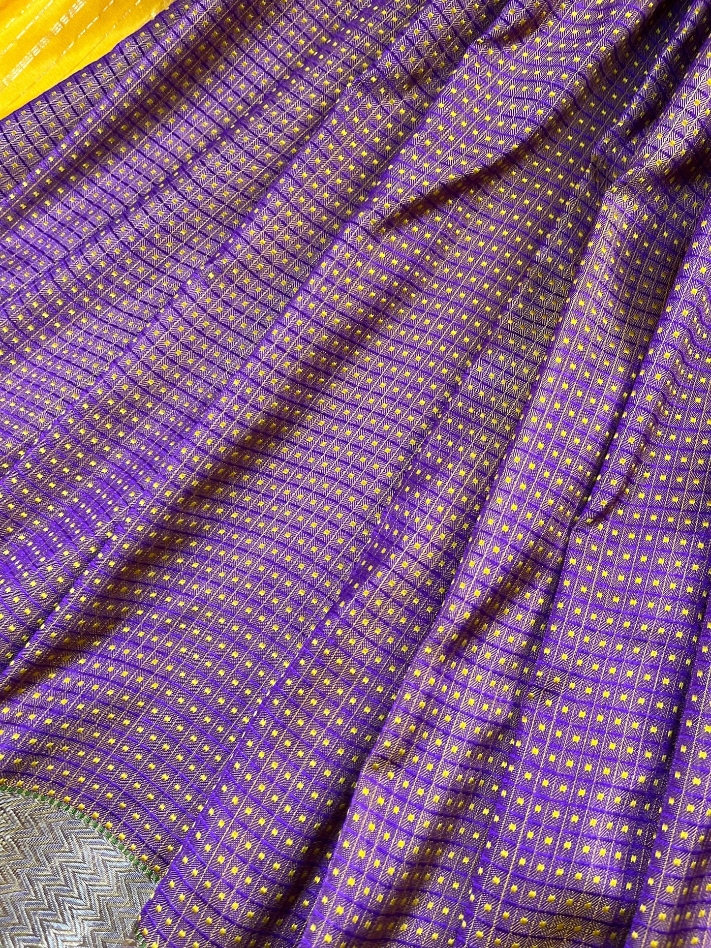 PURPLE YELLOW SILK PURE HANDLOOM DO RUKHI BANARASI SAREE