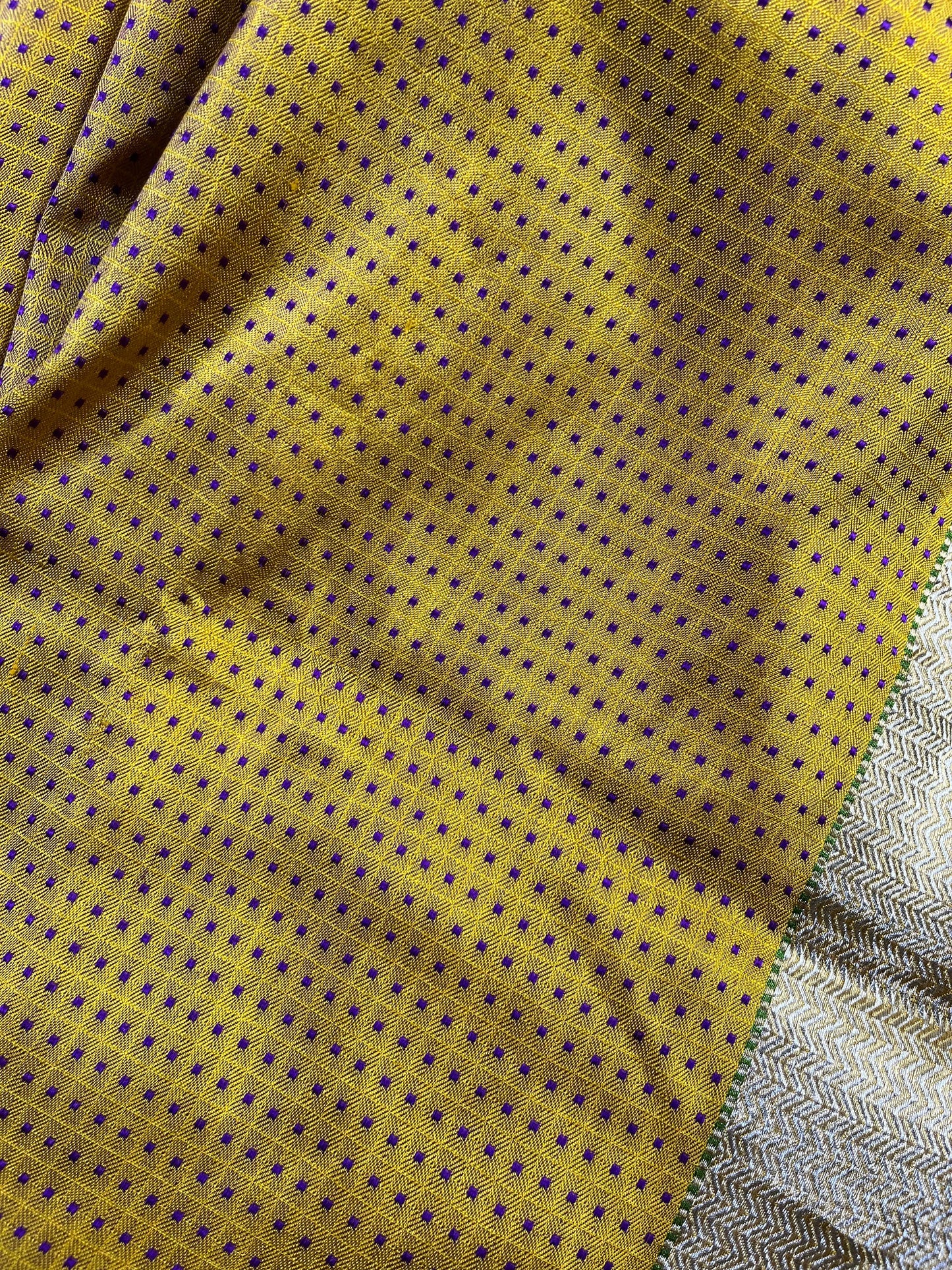 PURPLE YELLOW SILK PURE HANDLOOM DO RUKHI BANARASI SAREE