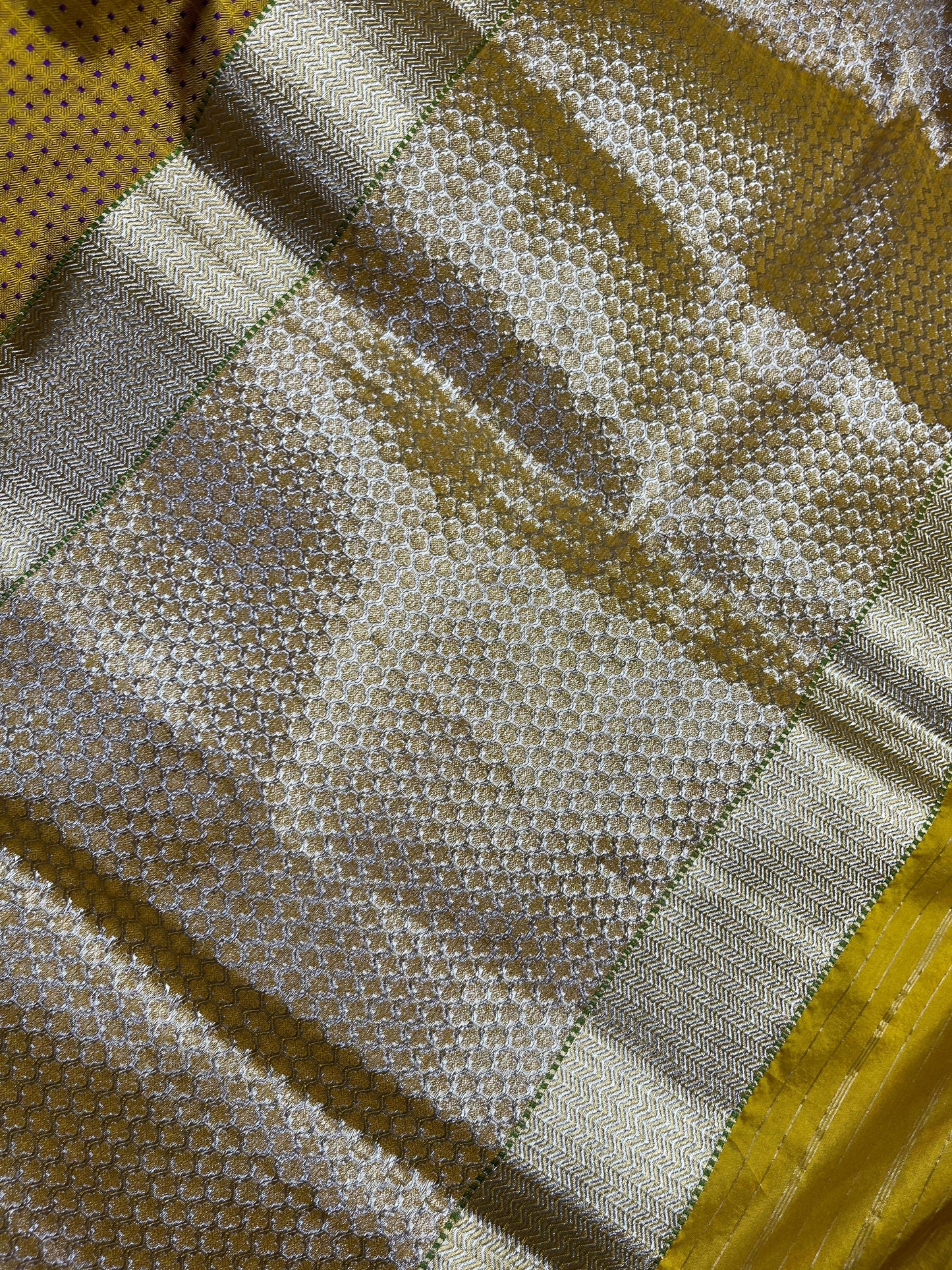 PURPLE YELLOW SILK PURE HANDLOOM DO RUKHI BANARASI SAREE