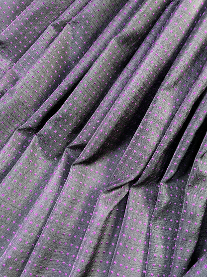 PURPLE BLACK SILK PURE HANDLOOM DO RUKHI BANARASI SAREE