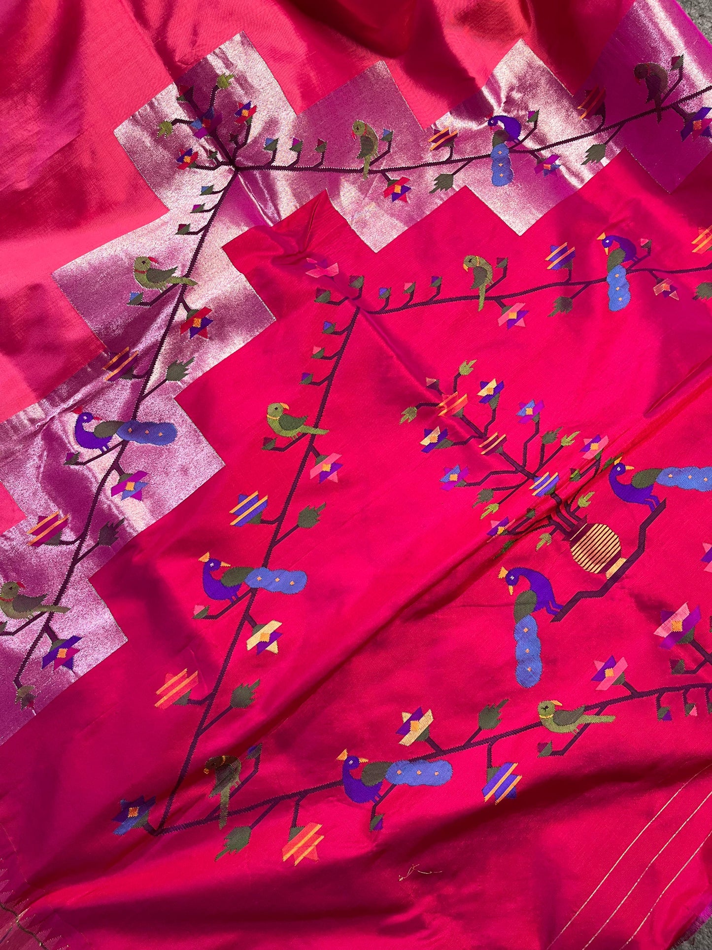 PINK SILK PURE HANDLOOM PAITHANI SAREE