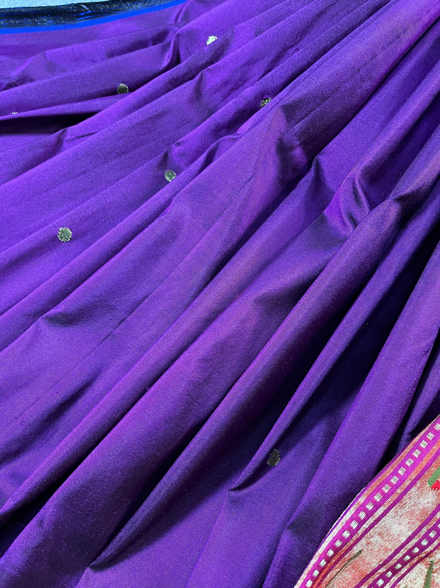 PURPLE SILK PURE HANDLOOM PAITHANI SAREE