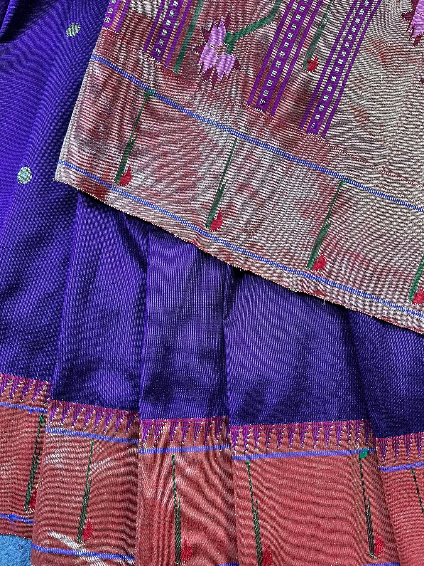 PURPLE SILK PURE HANDLOOM PAITHANI SAREE
