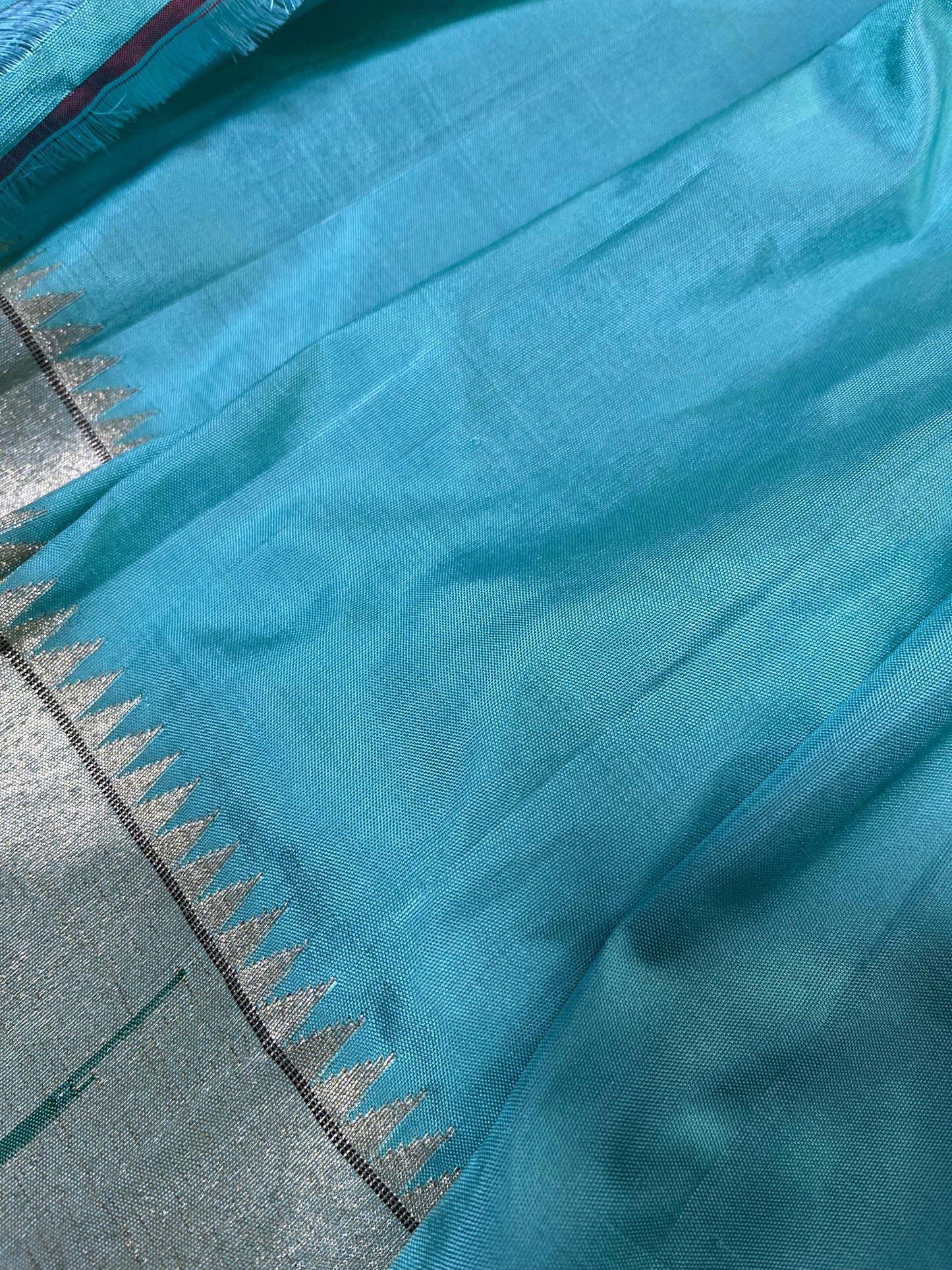 BLUE SILK PURE HANDLOOM PAITHANI SAREE