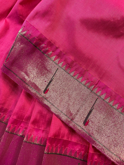PINK SILK PURE HANDLOOM PAITHANI SAREE