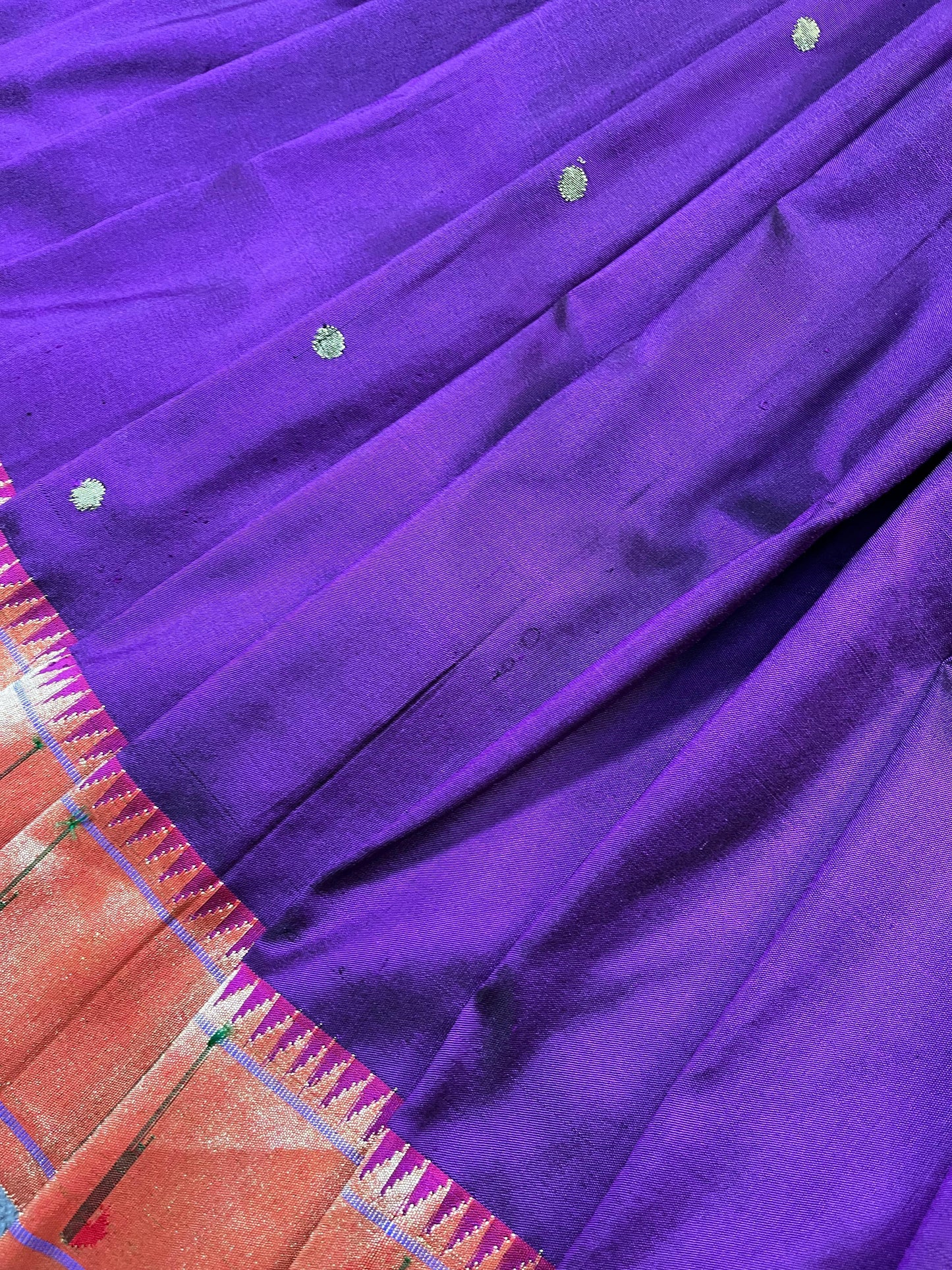 PURPLE SILK PURE HANDLOOM PAITHANI SAREE