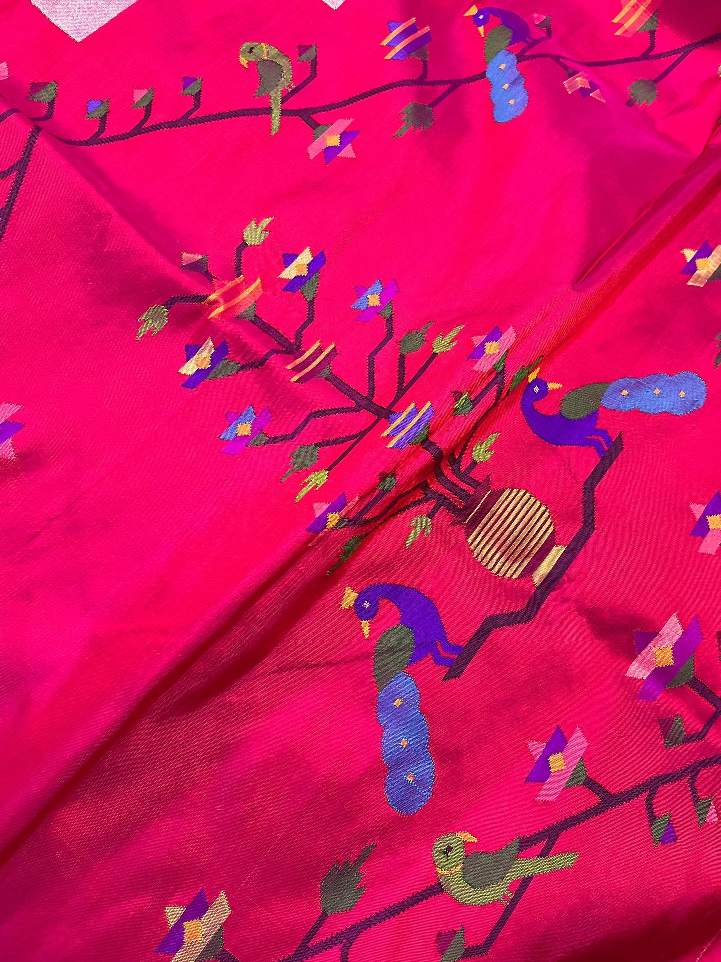 PINK SILK PURE HANDLOOM PAITHANI SAREE