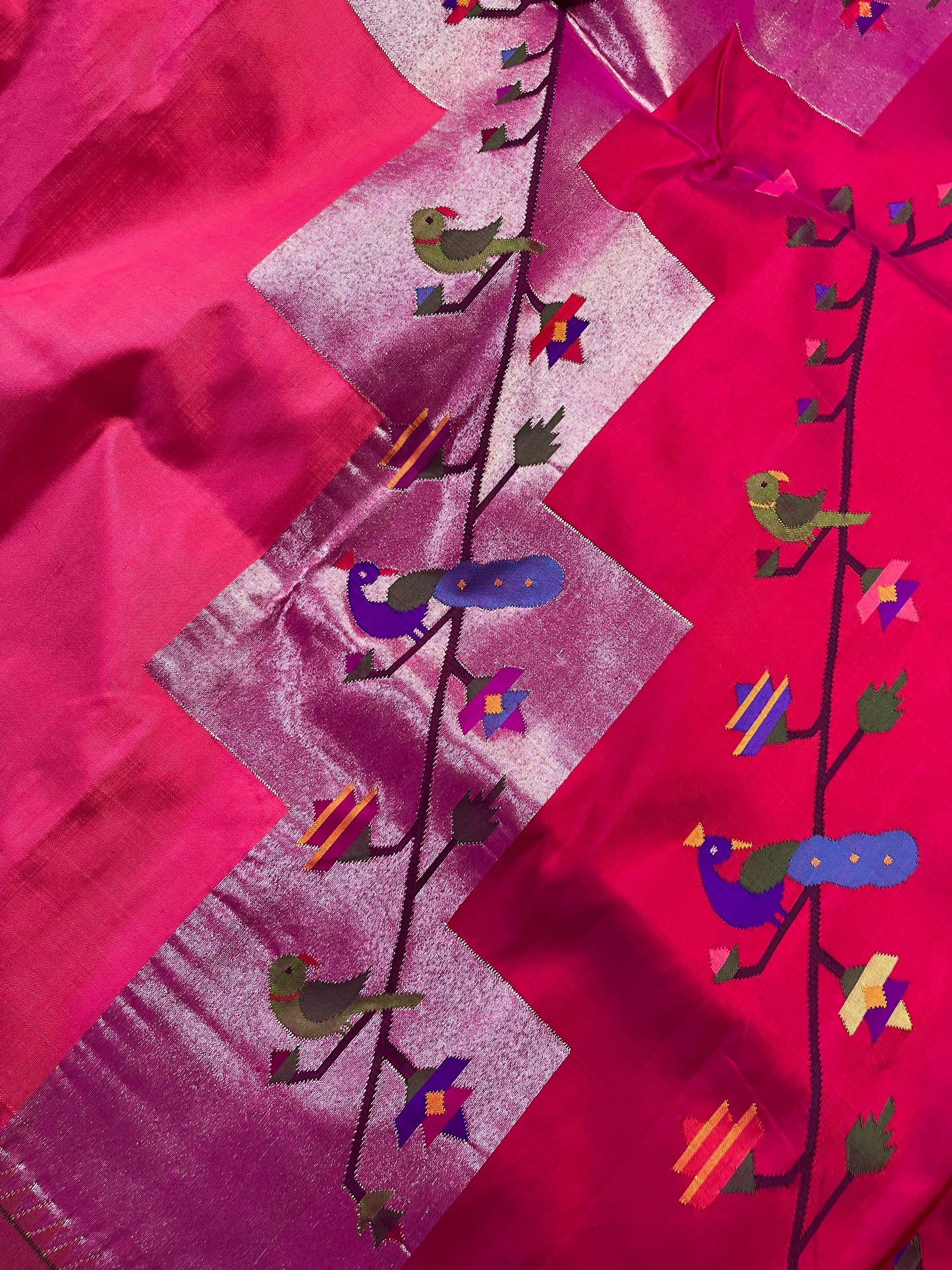 PINK SILK PURE HANDLOOM PAITHANI SAREE