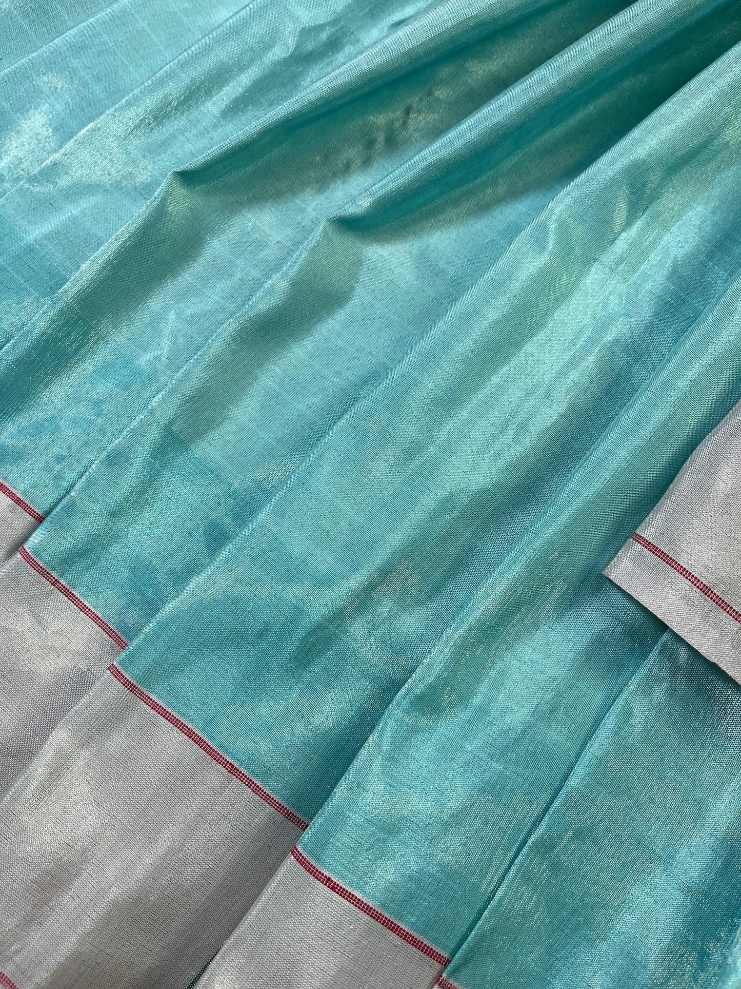 BLUE TISSUE SILK PURE HANDLOOM PAITHANI SAREE