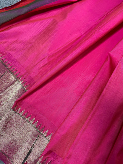 PINK SILK PURE HANDLOOM PAITHANI SAREE