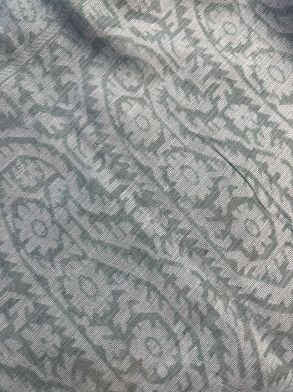 POWDER BLUE KORA COTTON  PURE HANDLOOM BANARASI SAREE