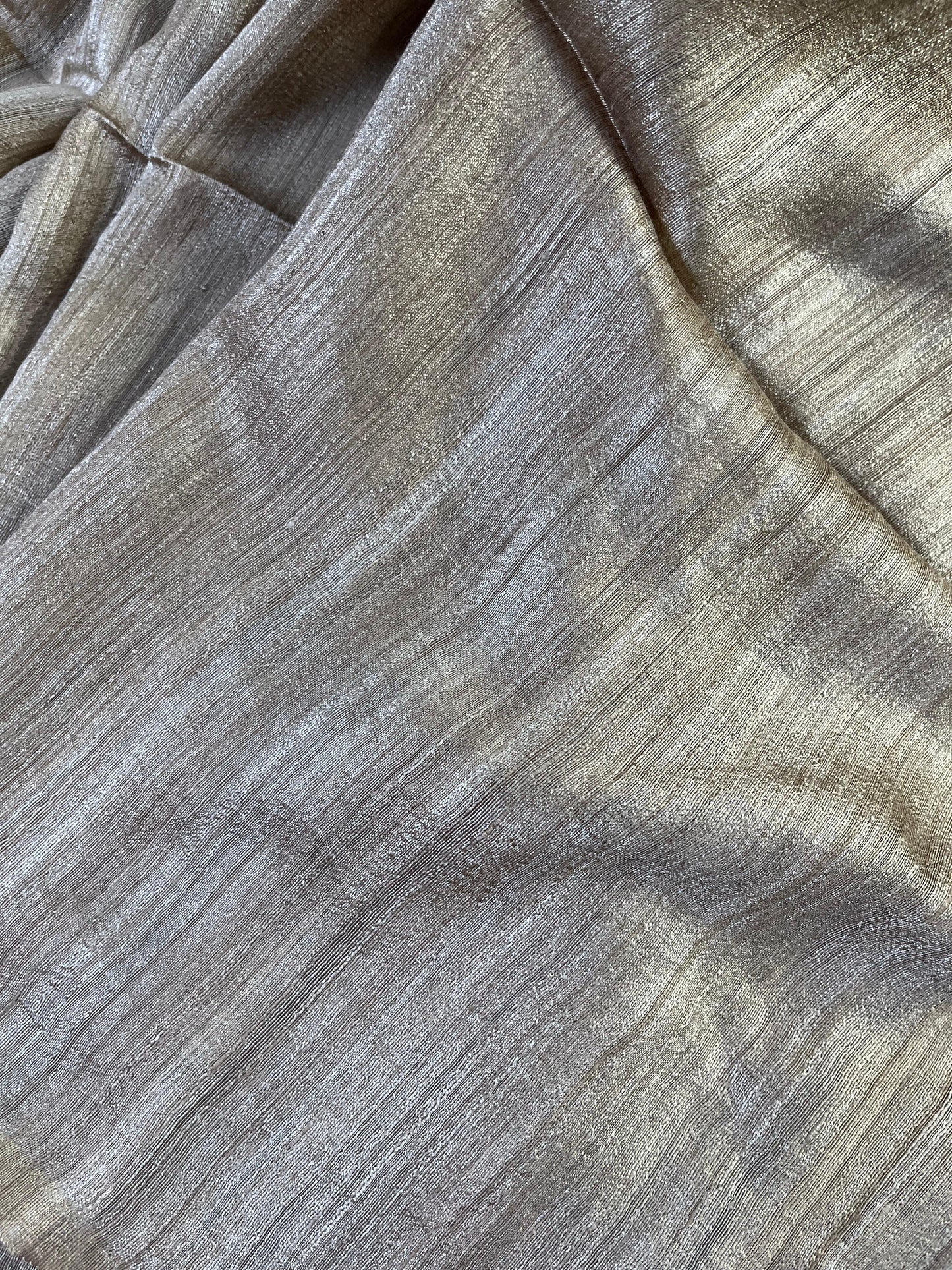 BEIGE MATKA SILK PURE HANDLOOM MATKA SAREE