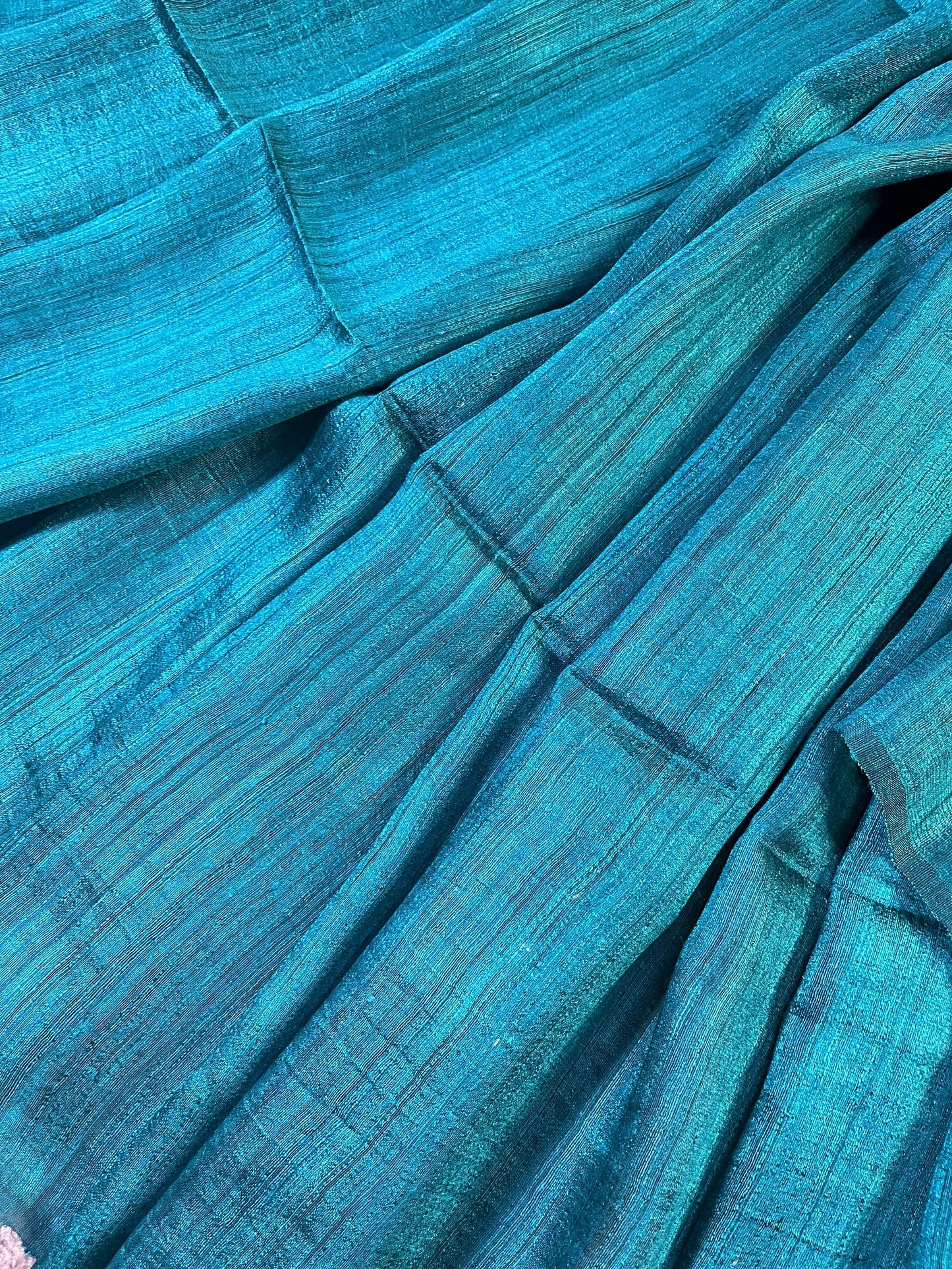 BLUE MATKA SILK PURE HANDLOOM MATKA SAREE