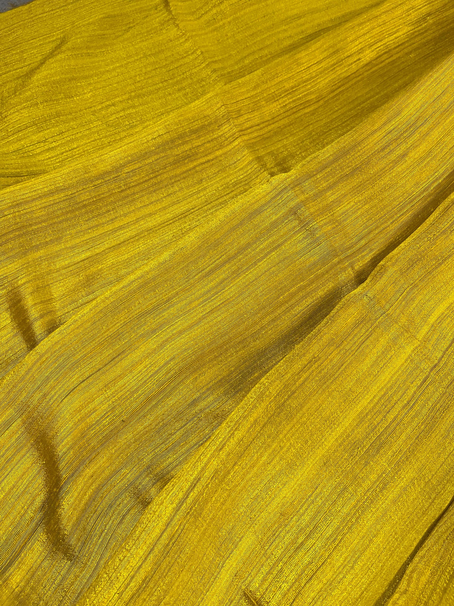 YELLOW MATKA SILK PURE HANDLOOM MATKA SAREE