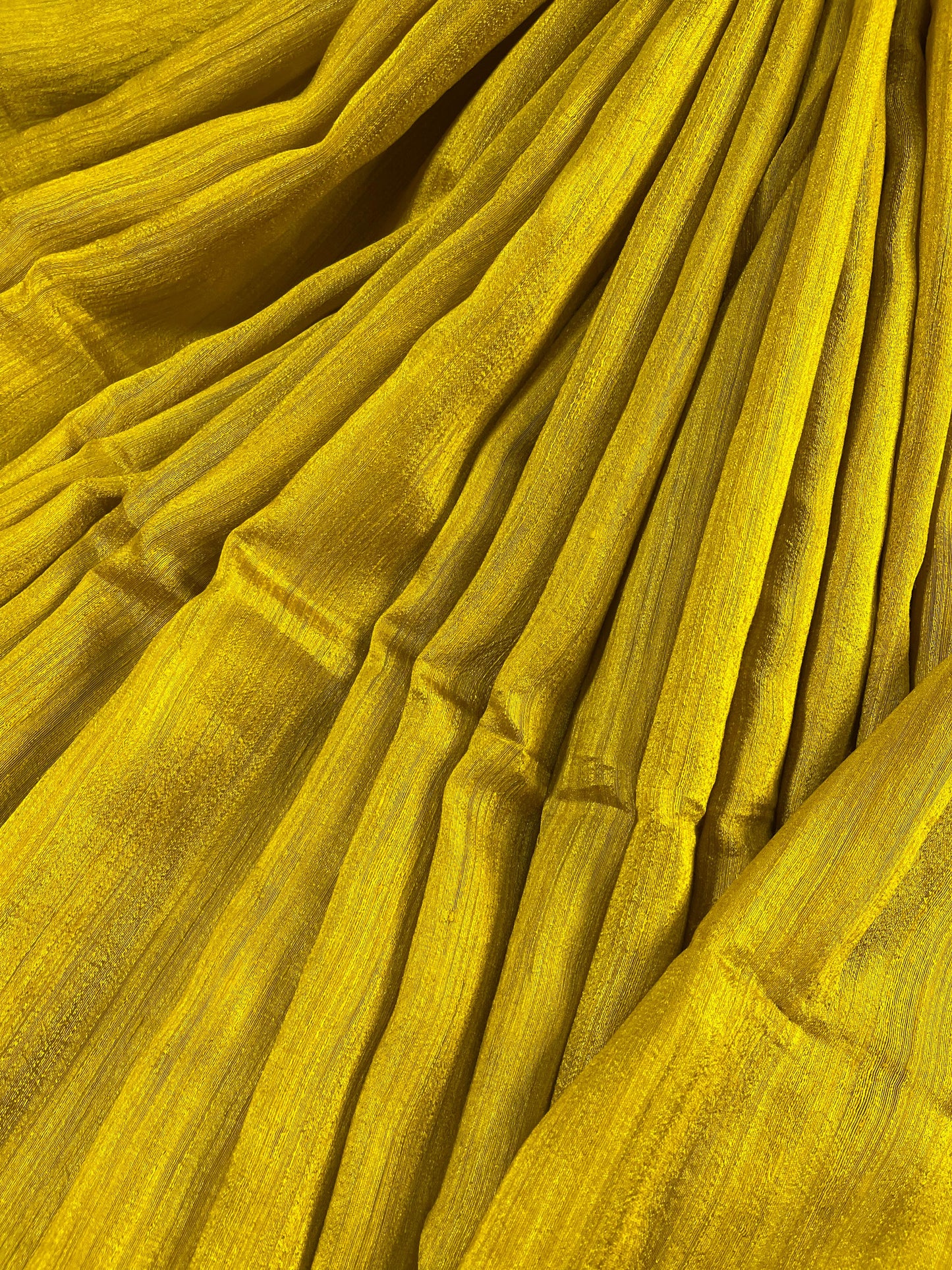 YELLOW MATKA SILK PURE HANDLOOM MATKA SAREE