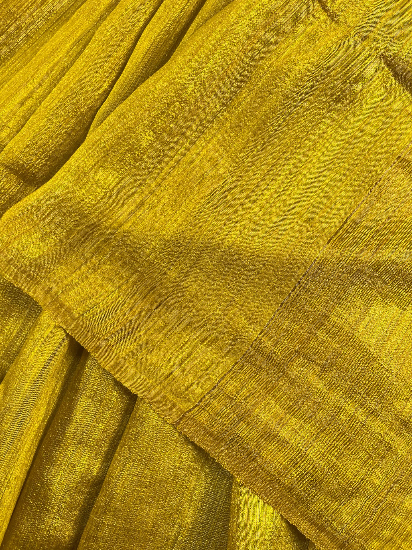 YELLOW MATKA SILK PURE HANDLOOM MATKA SAREE