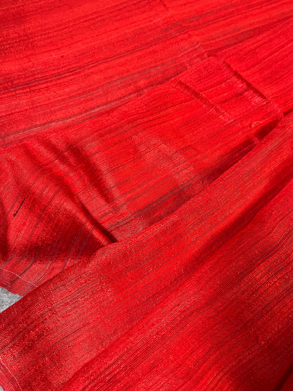 RED MATKA SILK PURE HANDLOOM MATKA SAREE