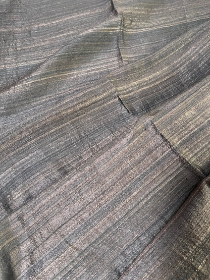 DARK BROWN MATKA SILK PURE HANDLOOM MATKA SAREE