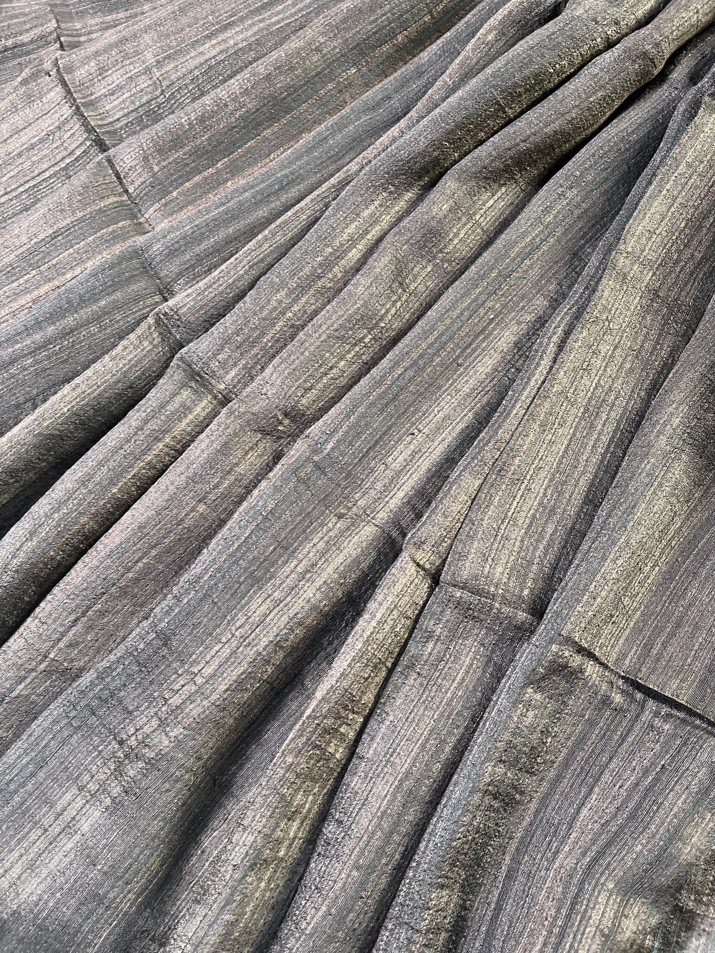 DARK BROWN MATKA SILK PURE HANDLOOM MATKA SAREE