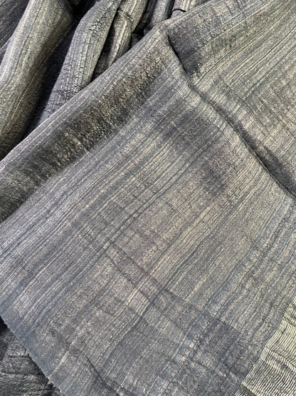 DARK BROWN MATKA SILK PURE HANDLOOM MATKA SAREE