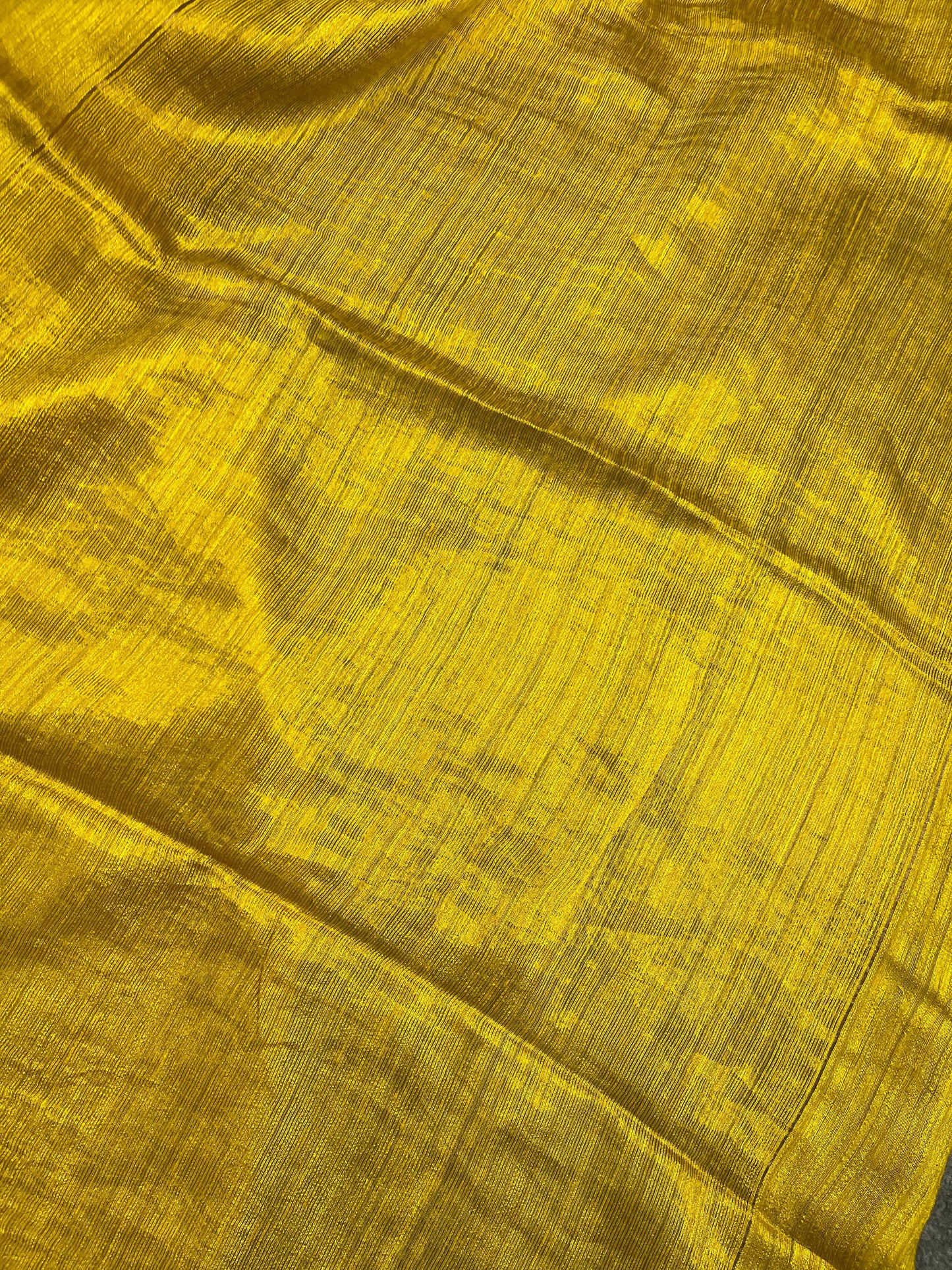 YELLOW MATKA SILK PURE HANDLOOM MATKA SAREE