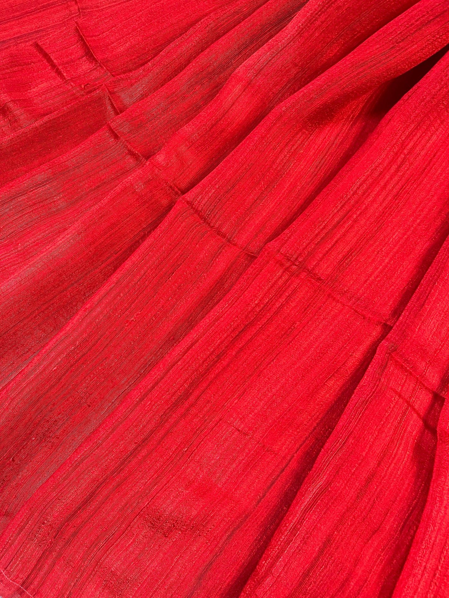 RED MATKA SILK PURE HANDLOOM MATKA SAREE
